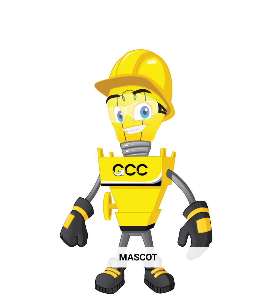 Illustration of a mascot for the society GCC